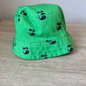 Scala Kids Bucket Hat With Strap Preppy Green Navy Wales 2-4X